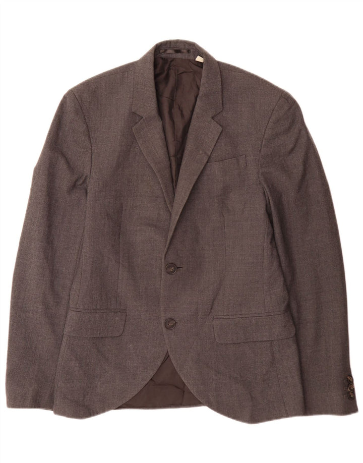 Jack Wills Veste blazer à 2 boutons pour homme UK 36 Petite laine grise