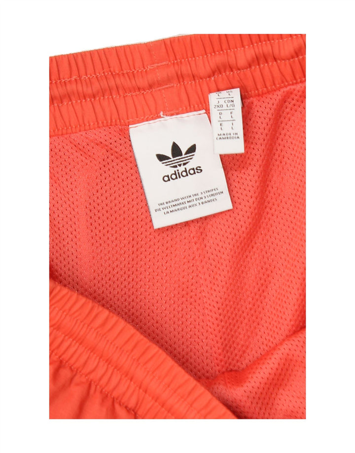 ADIDAS Mens Sport Shorts Large  Orange Polyester Vintage Adidas and Second-Hand Adidas from Messina Hembry 