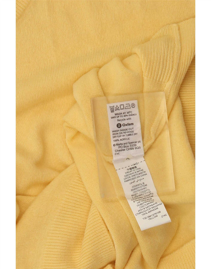 Marks & Spencer Pull Col V Homme Jaune Moyen Acrylique