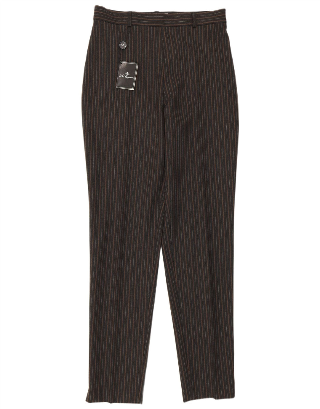 LES COPAINS Pantalon décontracté taille haute pour femme IT 46 Large W30 L33 Noir