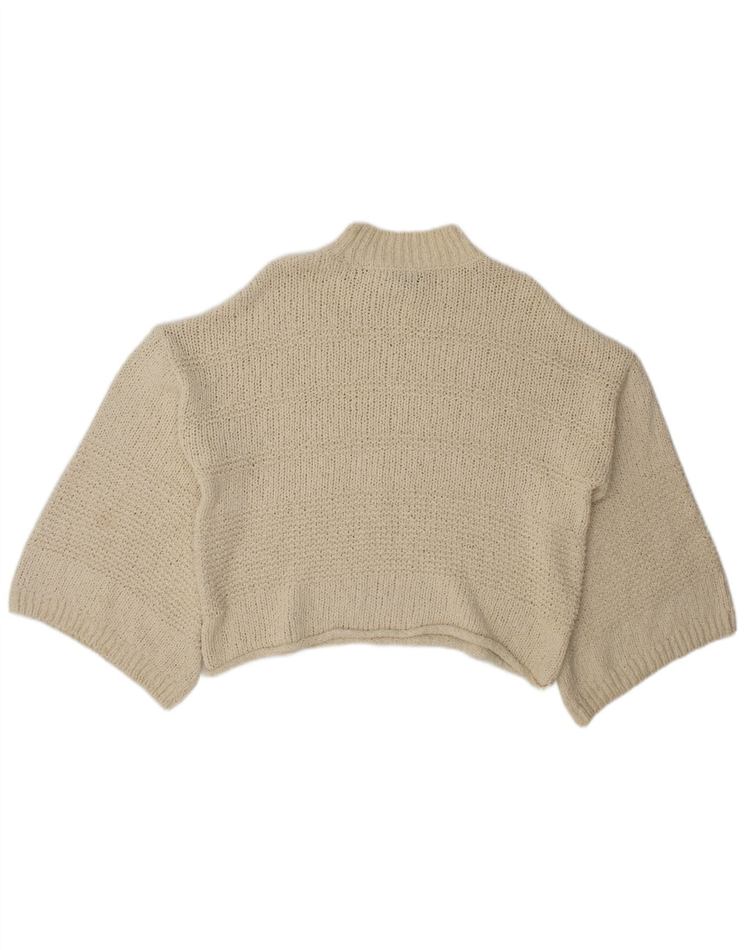 Topshop Pull surdimensionné à col roulé pour femme UK 8 Small Blanc cassé