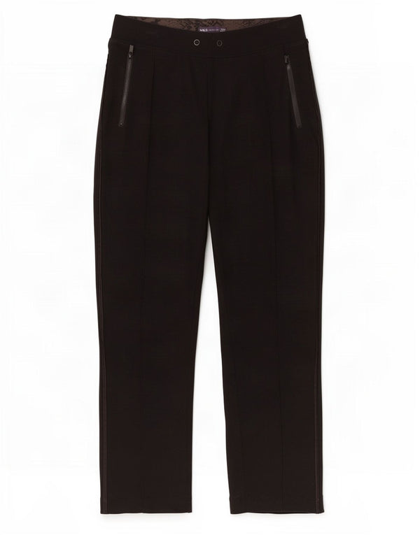 Marks & Spencer Pantalon de survêtement pour femme UK 12 Medium Black Animal Print
