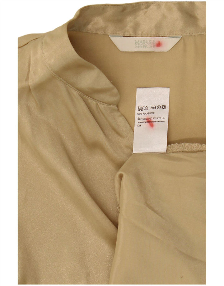 Marks & Spencer Chemisier sans manches pour femme UK 10 Petit Doré Polyester