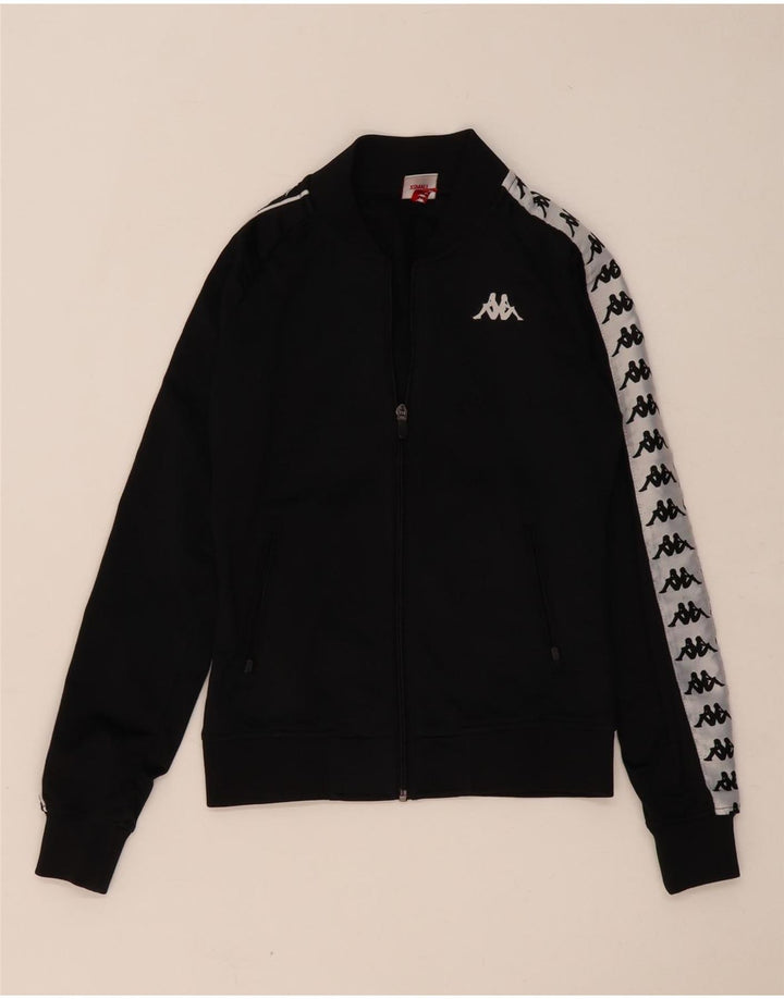 Kappa Veste de survêtement graphique pour femme UK 6 XS Noir Colourblock