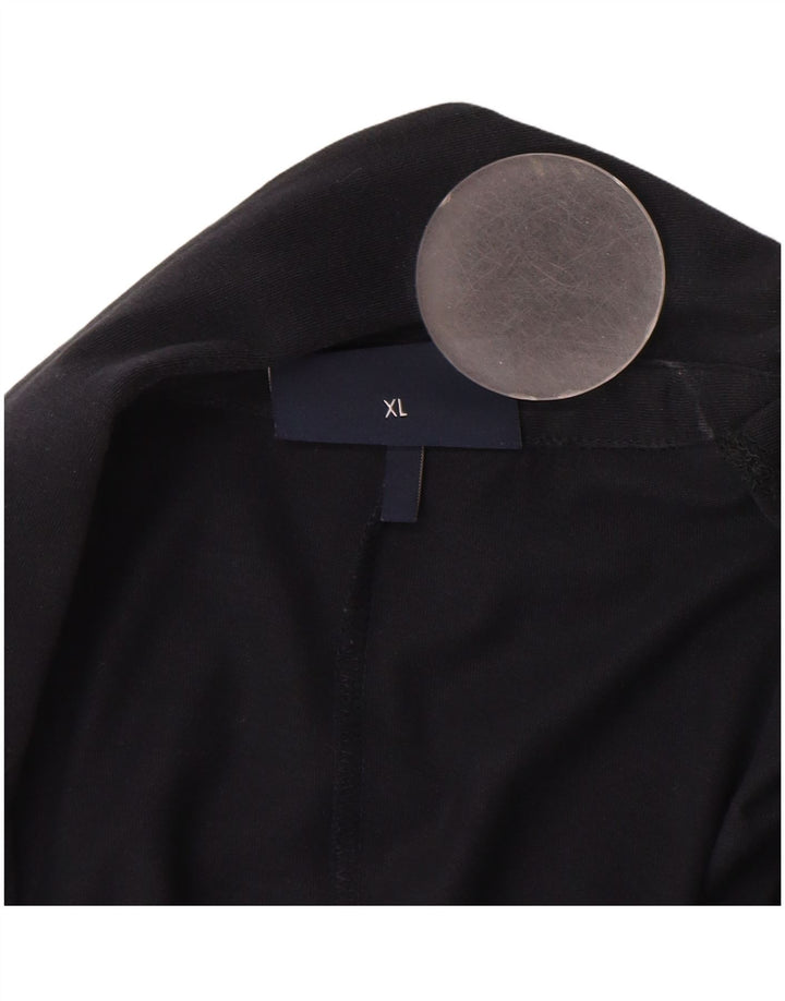 Armani Jeans Veste Blazer 2 Boutons Femme UK 18 XL Bleu Marine Coton