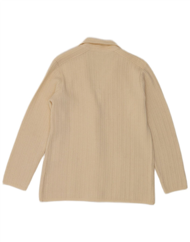 CAGI Cardigan surdimensionné à double boutonnage pour femme IT 34 2XS Blanc cassé