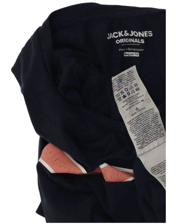 Jack & Jones T-Shirt Graphique Homme Bleu Marine Moyen Colourblock