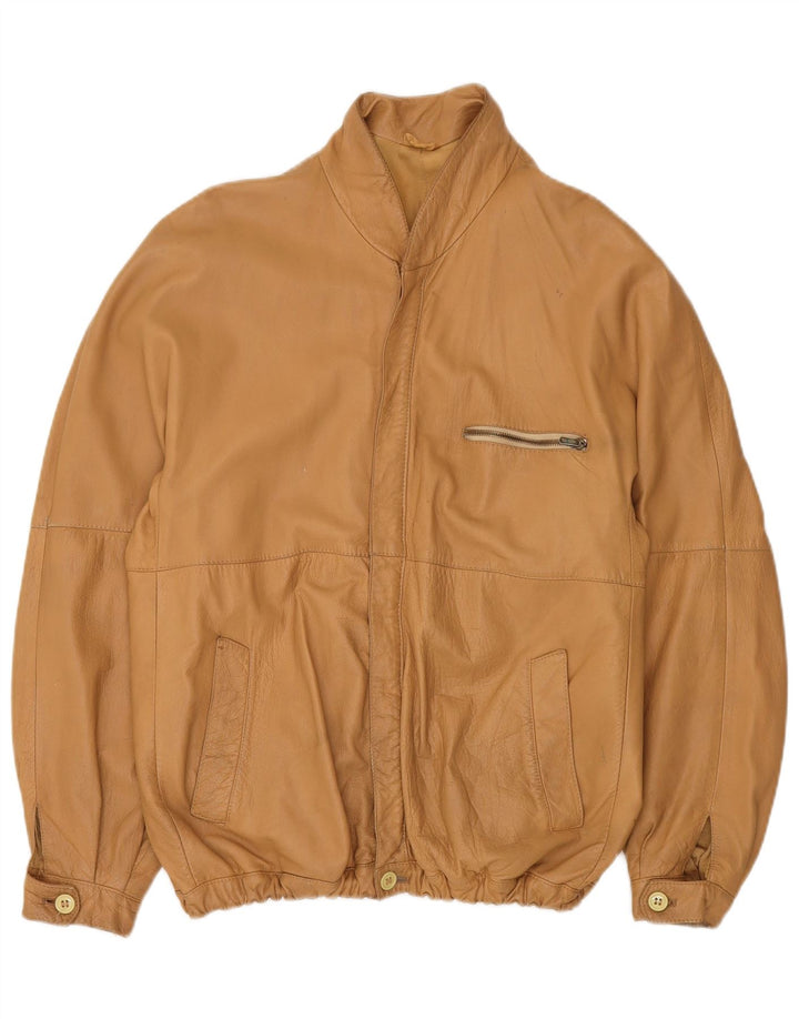 Essebi Veste en Cuir Bomber Homme IT 56 3XL Cuir Beige