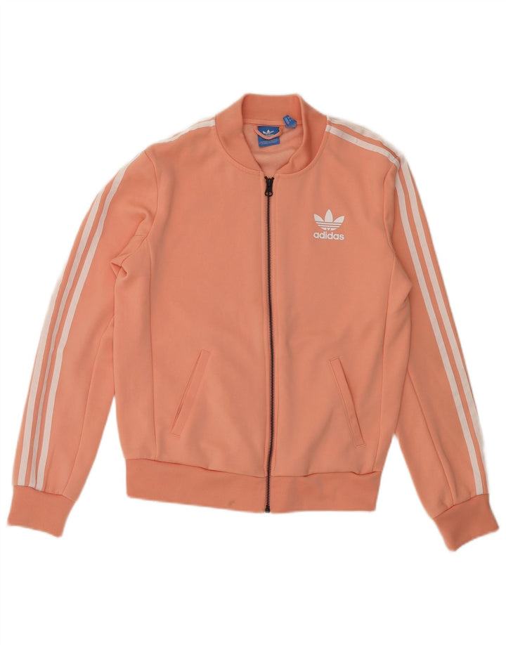 Adidas Veste de survêtement graphique pour femme UK 8 Petit Rose Polyester
