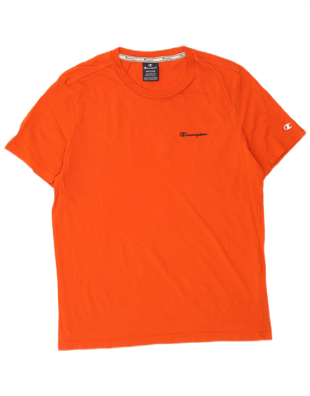 Champion T-Shirt Homme Orange Moyen Coton