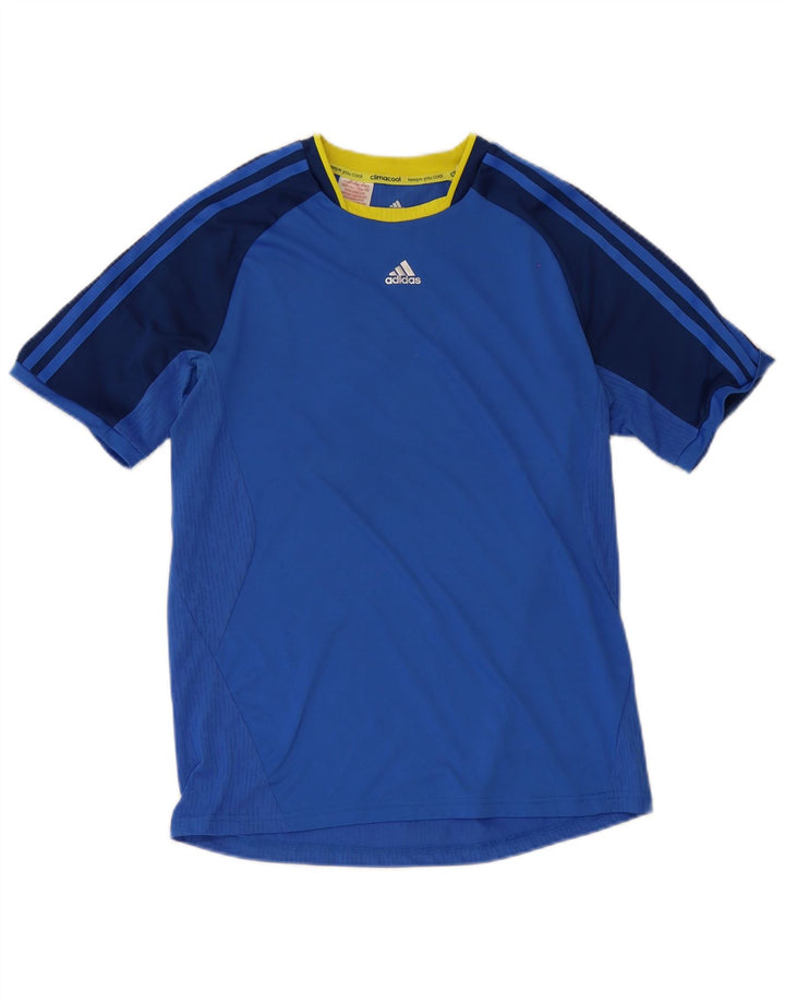 Adidas Garçon Climacool T-Shirt Top 15-16 ans Bleu Colorblock Polyester