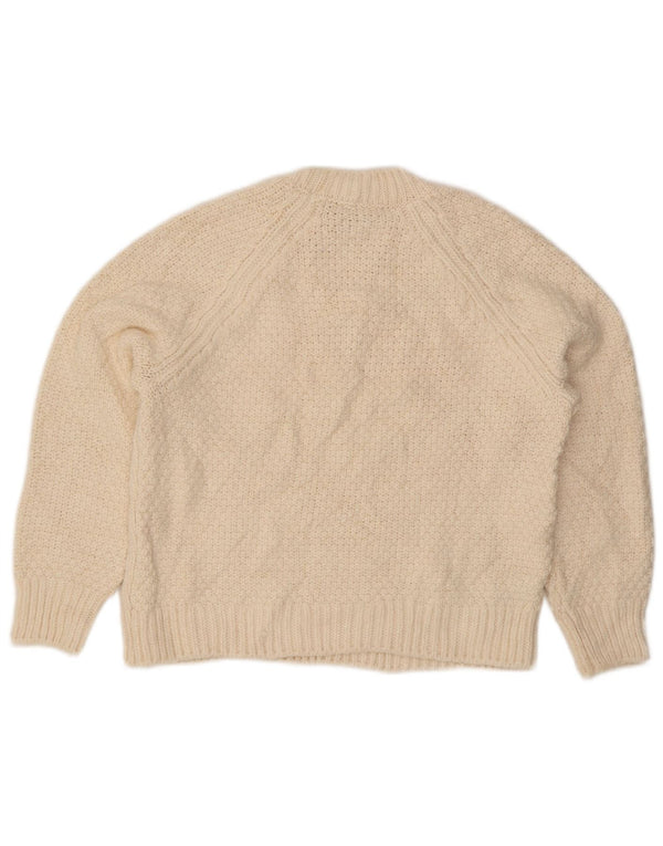 Marks & Spencer Pull à col rond pour femme UK 10 Small Blanc cassé