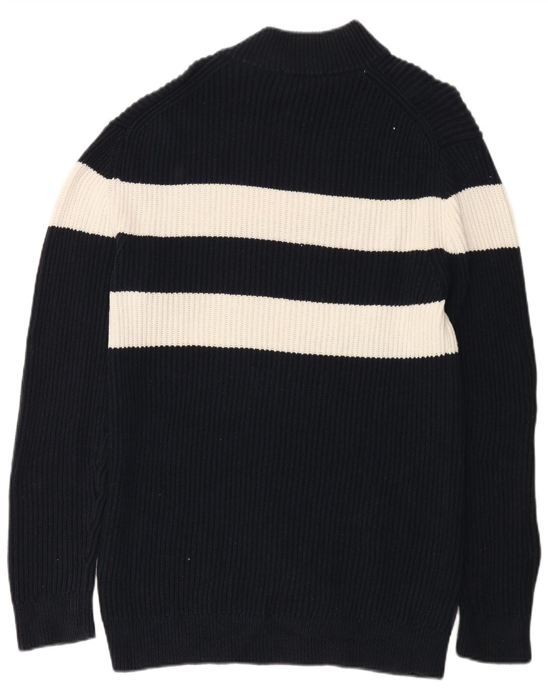French Connection Pull Col Roulé Homme Bleu Marine Rayé Moyen