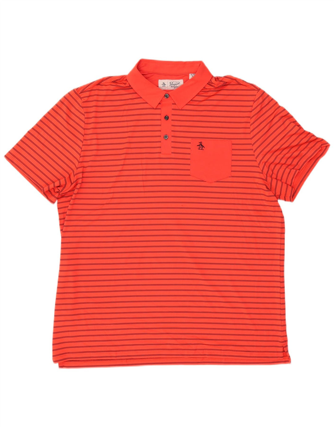 PENGUIN Polo Homme XL Rouge Rayé Polyester