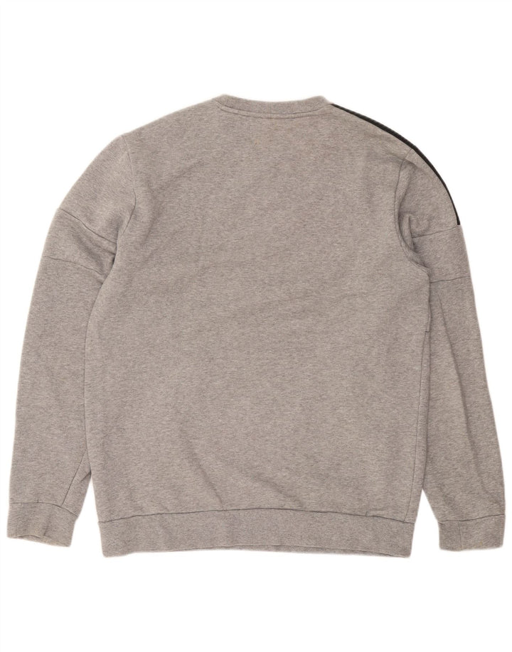 Adidas Sweat-shirt pour homme en coton moucheté Gris Large