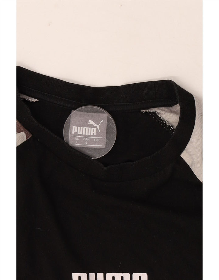 Puma T-Shirt Graphique Homme Noir Large Camouflage