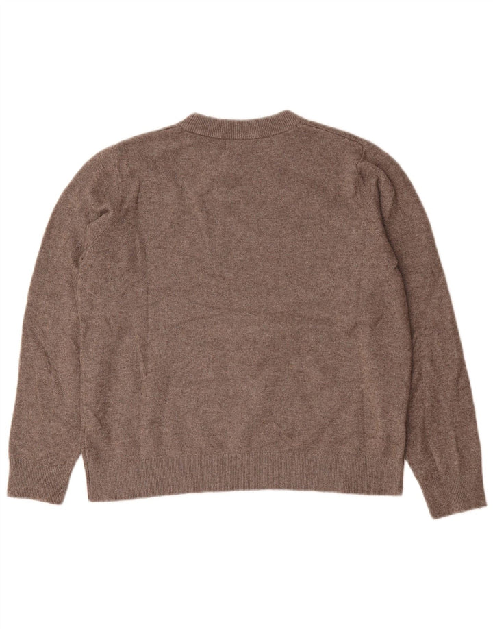 Marks & Spencer Pull à col rond pour femme UK 14 Gris moyen Polyester