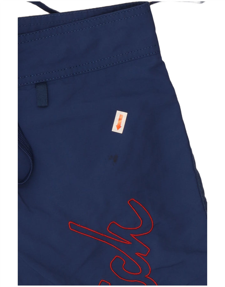 Woolrich Short de Bain Graphique Homme Nylon Bleu Marine Moyen