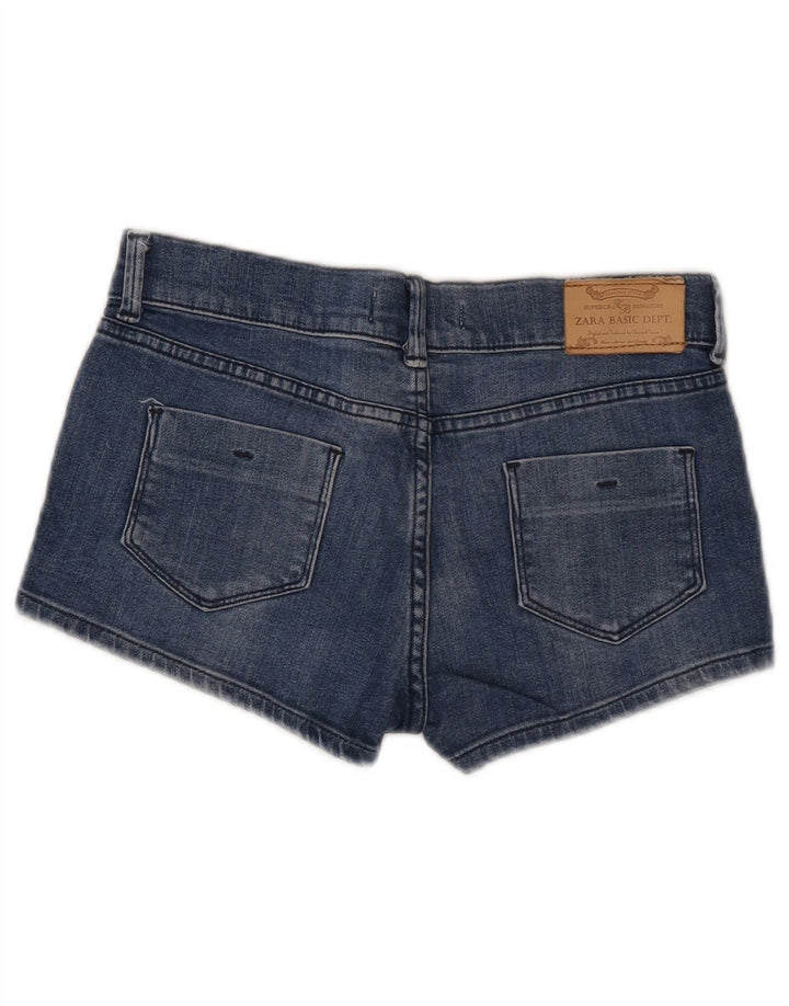 ZARA Short en jean pour femme EU 36 XS W26 Bleu