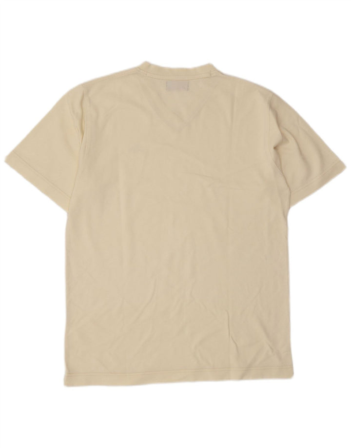 Kappa T-Shirt Top Small Homme Blanc Cassé