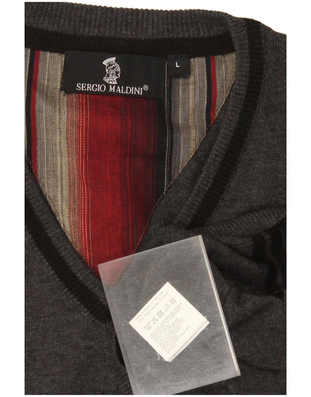 VINTAGE Homme Gilet Débardeur Grand Gris Polyacrylique