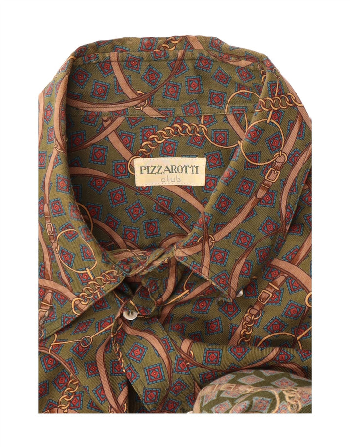 Pizzarotti Chemise à Motifs Abstraits Homme XL Vert