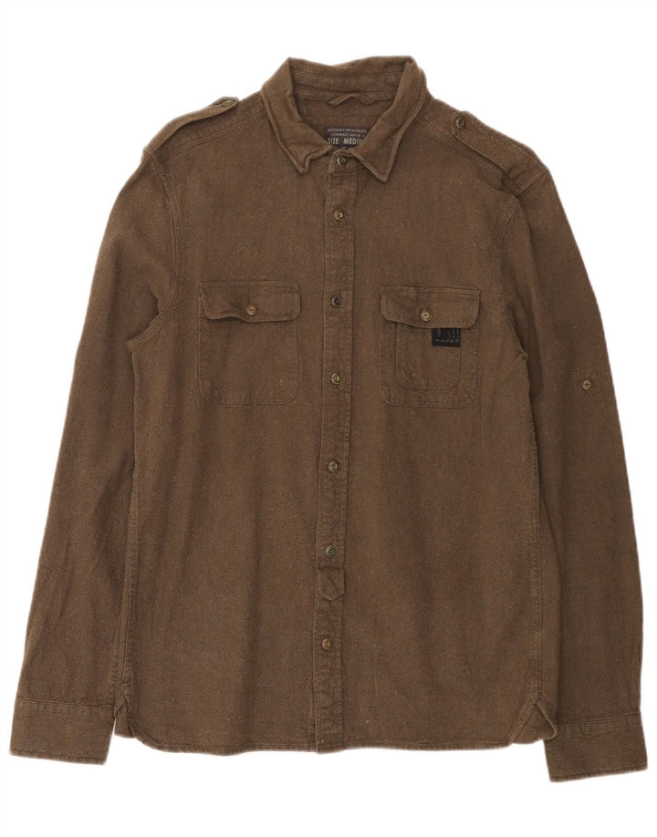 All Saints Chemise Militaire Lin Kaki Moyen Homme
