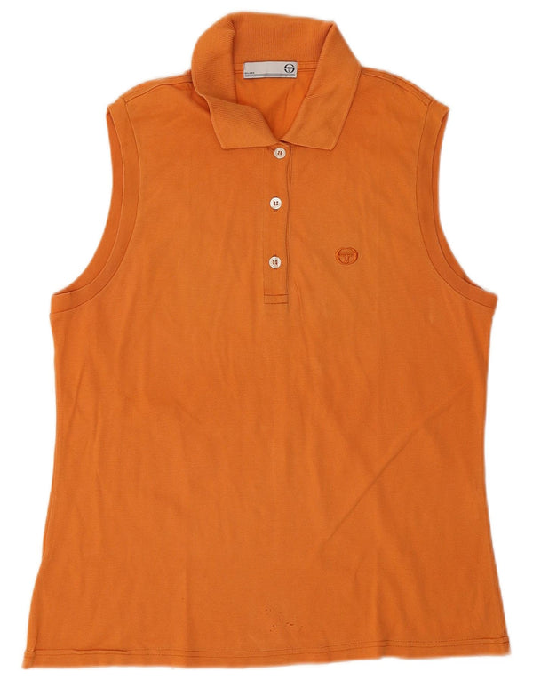 Sergio Tacchini Polo sans manches Milano pour femme UK 14 Large Orange