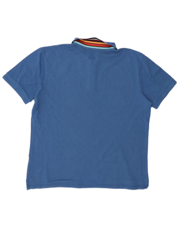 PEUTEREY Polo Garçon 15-16 ans 2XL Bleu Coton