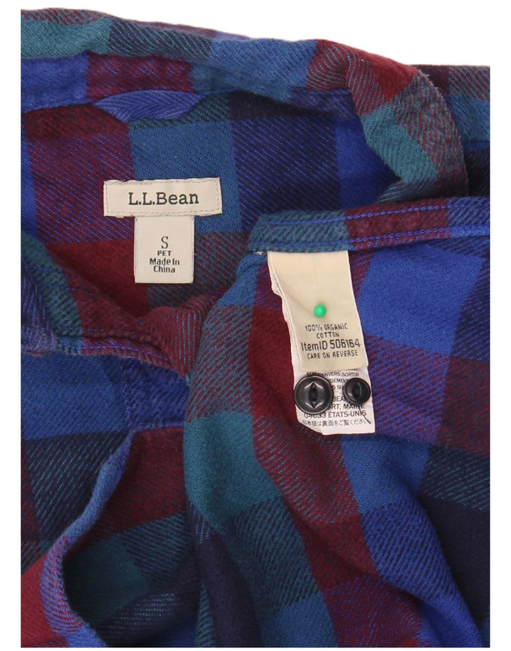 L.L.BEAN Chemise surdimensionnée en flanelle pour femme UK 10 Petit carreaux multicolores
