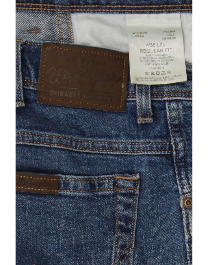 WRANGLER Jean droit homme W36 L34 bleu coton