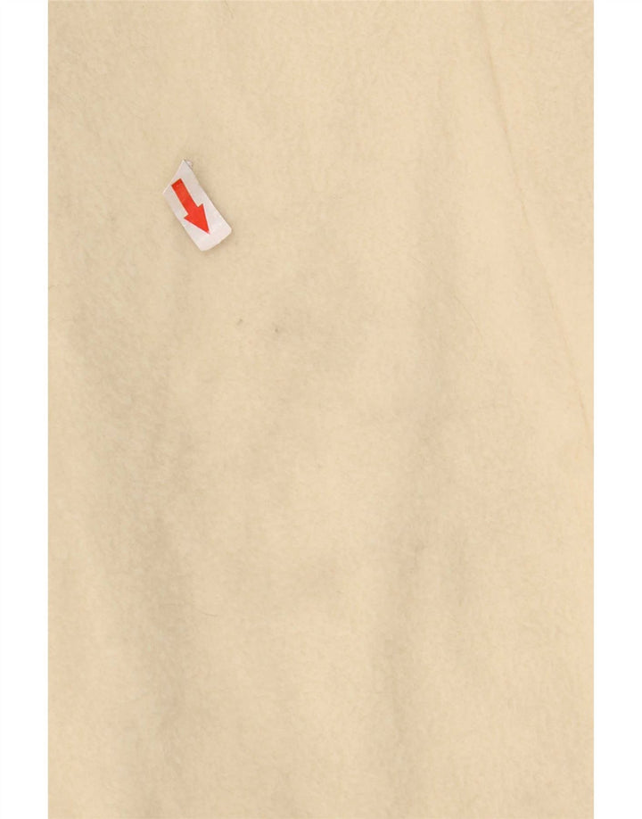 vintage Femme Pardessus IT 42 Laine Vierge Blanche Moyenne