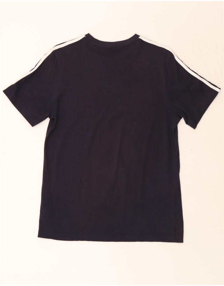 ADIDAS Mens T-Shirt Top Medium Navy Blue Cotton Vintage Adidas and Second-Hand Adidas from Messina Hembry 