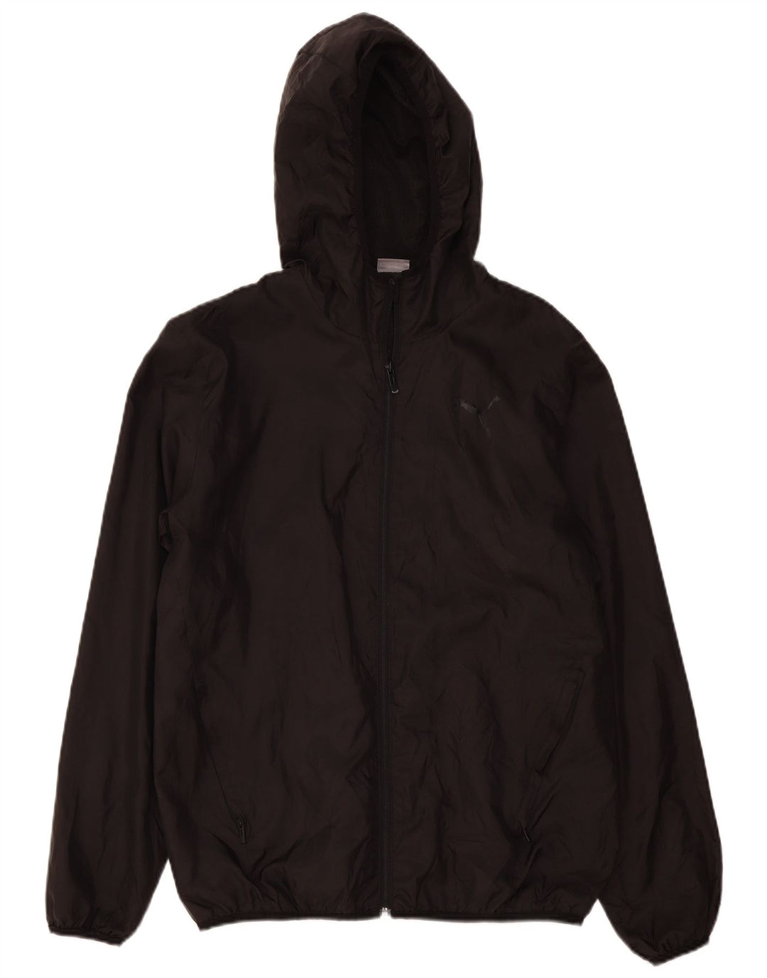 Puma Veste de pluie à capuche pour homme UK 38 Medium Noir Polyester