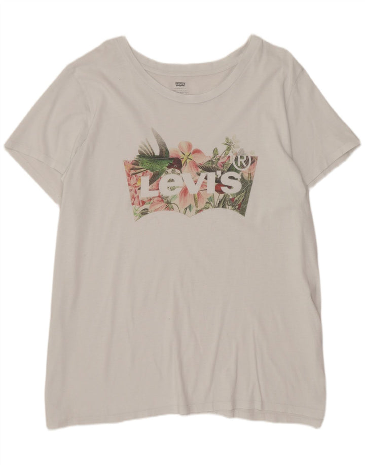 Levi's T-Shirt Graphique Top 2XL Homme Blanc