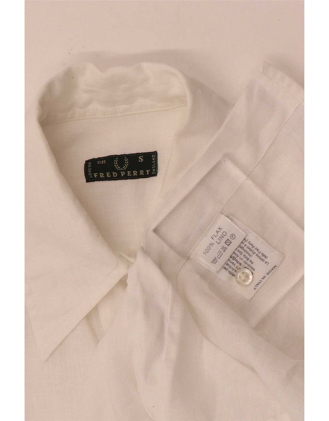Fred Perry Chemise à manches 3/4 pour femme UK 10 Petit lin blanc