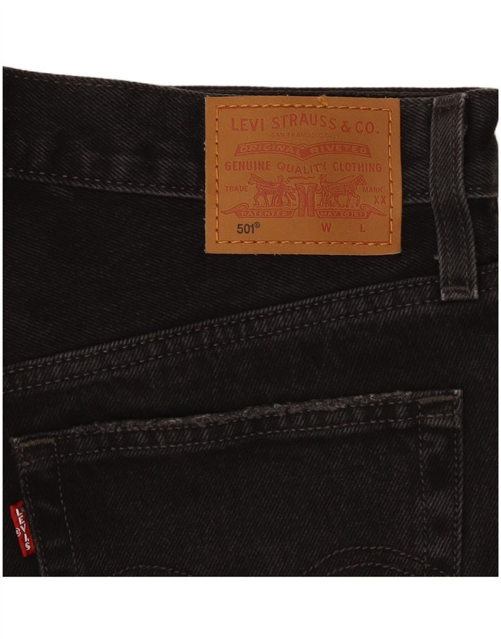 Levi's Short en Jean 501 Distressed Femme W28 Noir Moyen