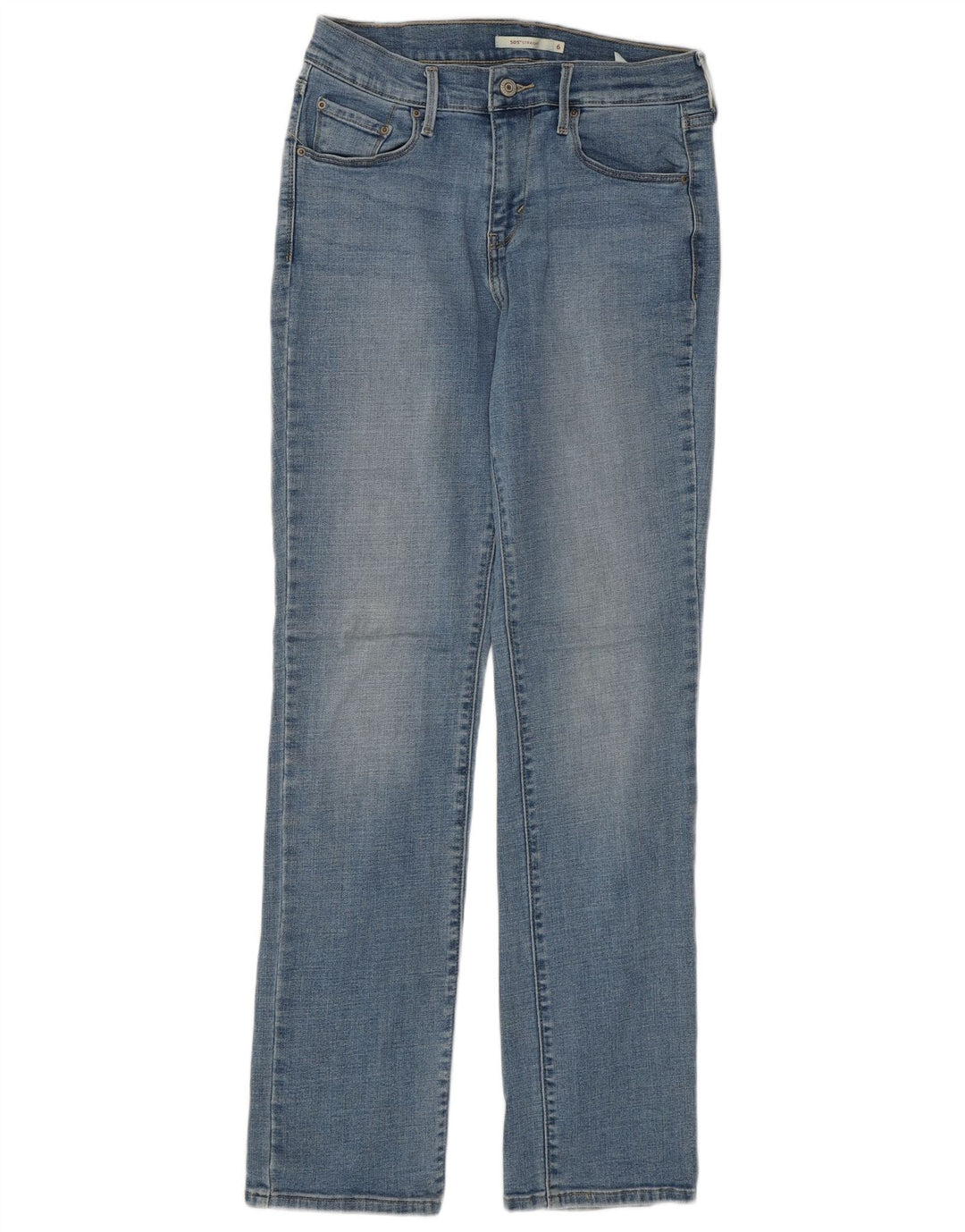 Levi's Jean Droit 505 Femme US 6 Moyen W28 L32 Bleu Coton