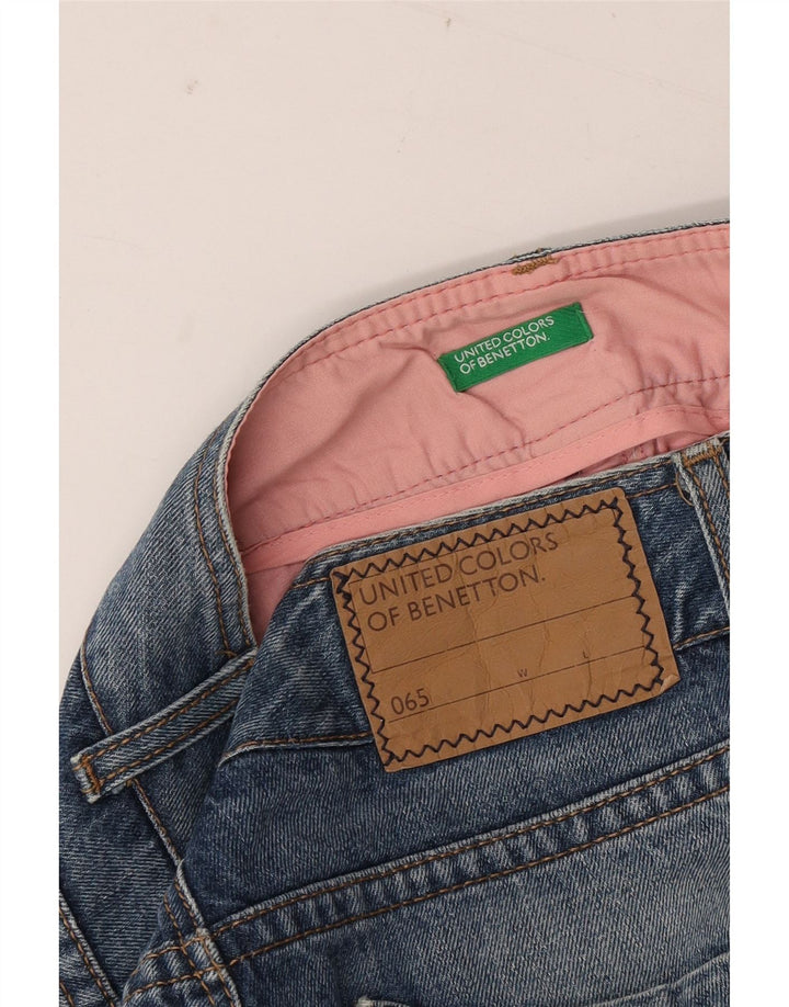 BENETTON Short en Jean W30 Bleu Moyen Femme