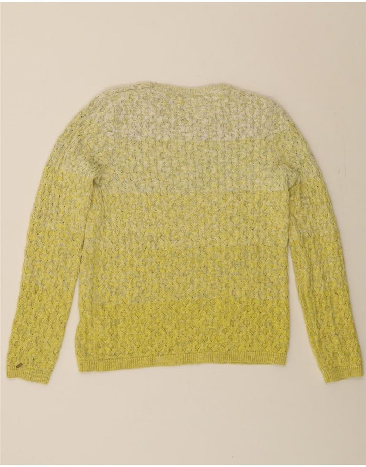 TOMMY HILFIGER Womens Crew Neck Jumper Sweater UK 14 Medium Yellow Vintage Tommy Hilfiger and Second-Hand Tommy Hilfiger from Messina Hembry 