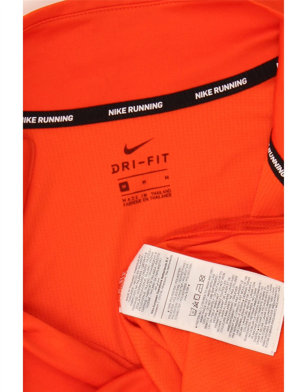 NIKE Haut de survêtement Dri Fit à col zippé pour femme UK 14 Orange moyen