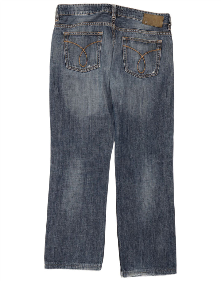 Calvin Klein Jean droit vieilli W34 L28 pour homme Bleu