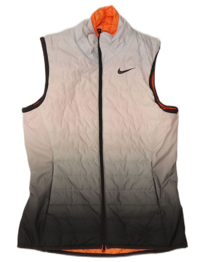 Nike Gilet réversible pour femme UK 10 Petit Orange Polyester