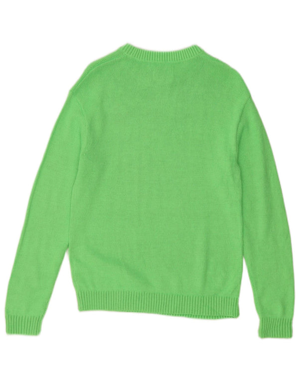 CALVIN KLEIN JEANS Pull ras du cou pour femme UK 14 Vert moyen