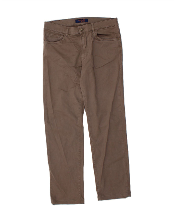 TRUSSARDI Mens Straight Casual Trousers W32 L30 Grey Vintage Trussardi and Second-Hand Trussardi from Messina Hembry 