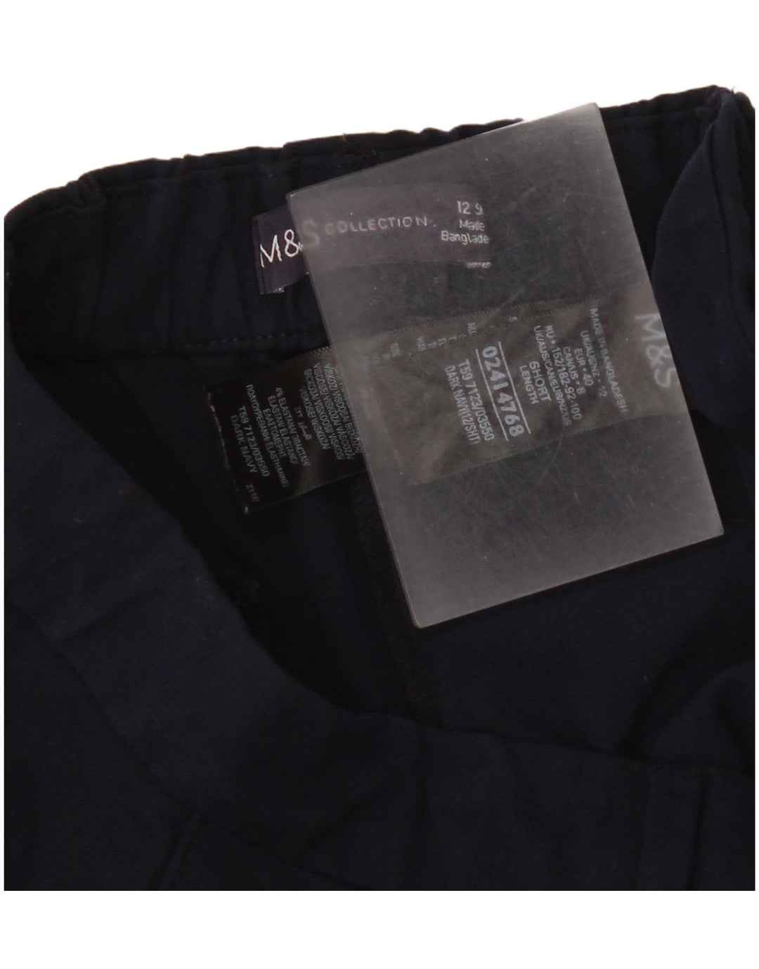Marks & Spencer Pantalon de costume pour femme UK 12 Medium W30 L28 Bleu marine
