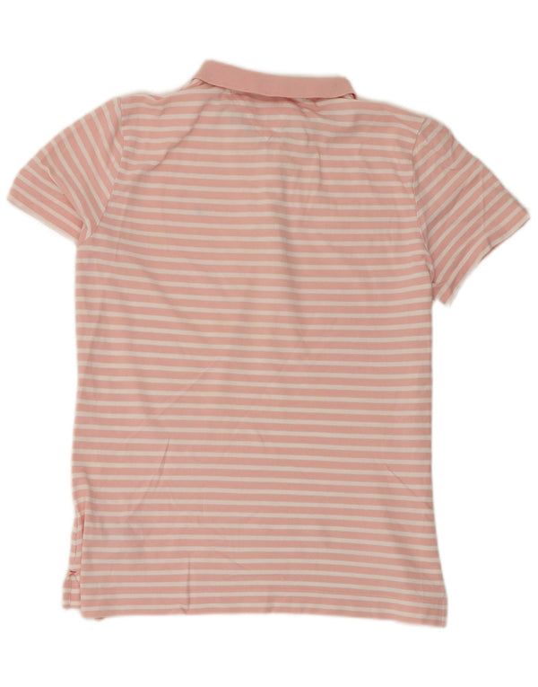 Tommy Hilfiger Polo coupe classique pour femme UK 14 Large rose rayé