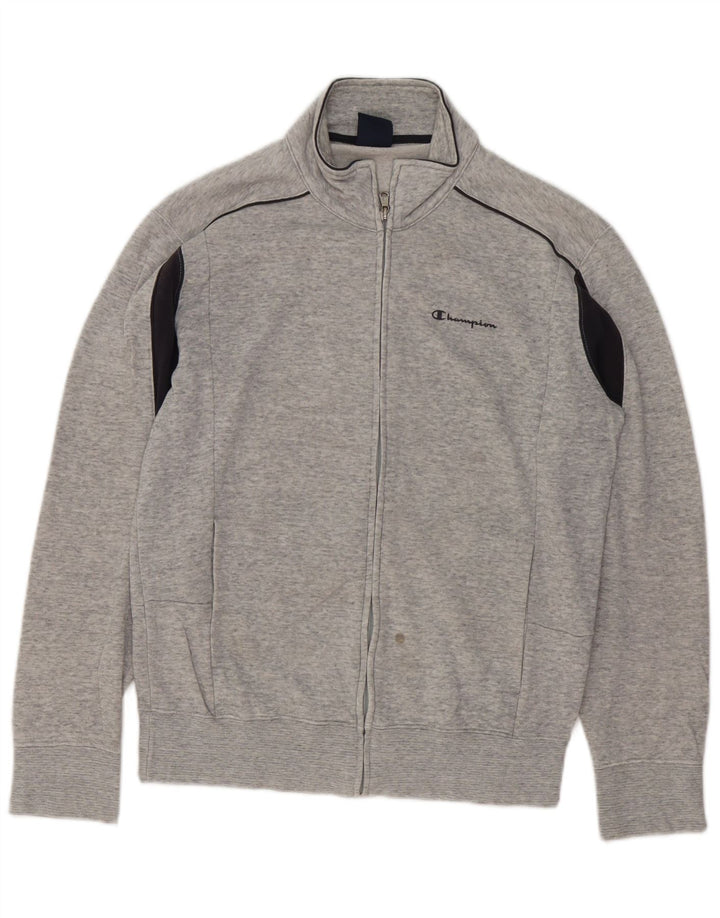 Champion Veste de Survêtement Homme Gris Moyen Colourblock Coton