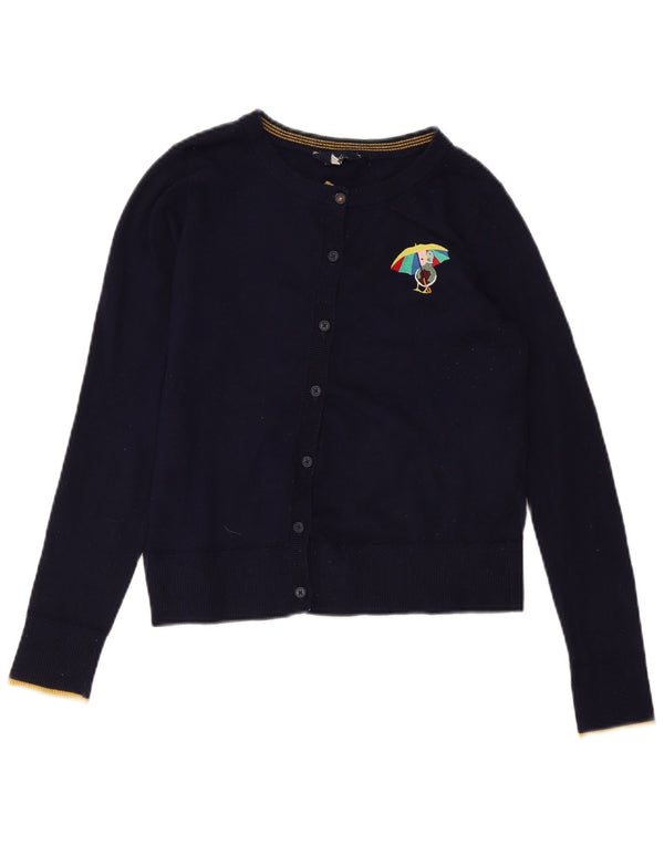Joules Womens Cardigan Sweater UK 10 Small Bleu Marine Coton