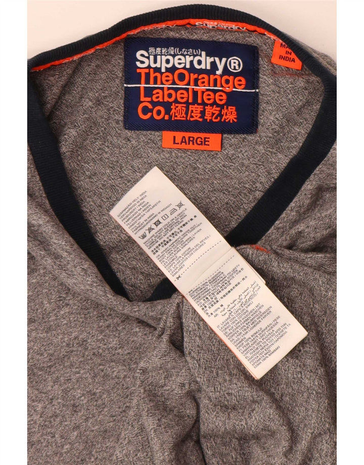 Superdry T-Shirt Homme Gris Large Coton